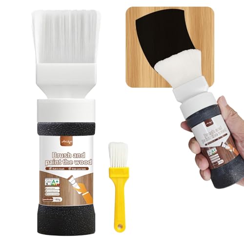 Black Paint, Touch-Up Paint for Furniture, Cabinets, Wood, Metal, No Sanding, Fast Drying, Water Based, Multi Surface, 6.35 oz - color: Black