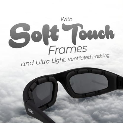 Global Vision Eyewear Kickback Sunglasses with EVA Foam - color: Smoke Lens