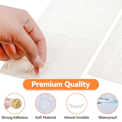 Large Clear Bumpers Pads 36PCS 1.2 inch+4/5 inch Rubber Clear Glass Bumpers Round Bumpers for Glass Top Cutting Board - size: Large+Medium 36pcs