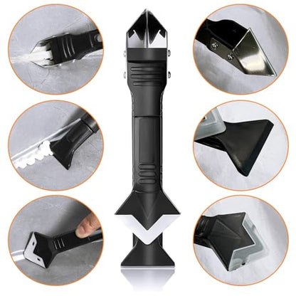 Silicone Caulking Tool, 3 in 1 Silicone Remover Multi Tool, Glazing Compound Finishing Tool, Caulk Remover Tool, for Bathroom,Kitchen,Floor,Window,Sink Joint,Frames Seal(3 sets) - color: 3 in 1 Tool(3 Sets)