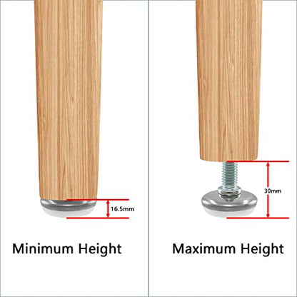 20Pcs M8 Thread Furniture Levelers M8 Table Leveling Feet Adjustable Leveler Feet Screw On Furniture Glide Leveling for Chairs, Table, Cabinets, M8 x 20mm Thread Rod - size: M8 x 20mm, 20Pcs