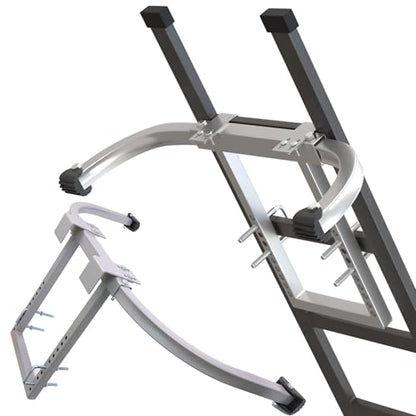 Heavy Duty Ladder Stabilizer | Carbon Steel Extension Ladder Standoff with Anti-Slip Rubber Feet for Gutter Cleaning, Painting & Roofing - Professional Grade Ladder Accessory for Extension Ladder - color: Ladder Stabilizer Gray