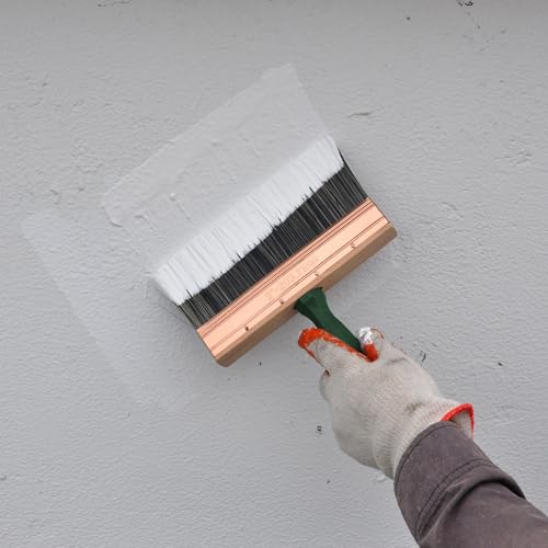 Deck Stain Brush, 8 Inch Deck Paint Brush with Threaded Handle for Extension Pole, Wide Large Brushes for Staining Wood, Fence, Walls, Lime Wash Paint Brush - color: 8 Inch