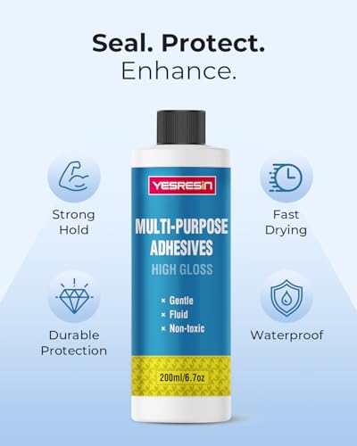 Multi-Purpose Adhesive 200ml Fast-Drying High-Bond Glue - Safe Non-Toxic for DIY Crafts, Home Repairs, Office & Hobby Projects (Works on Wood, Metal, Plastic)