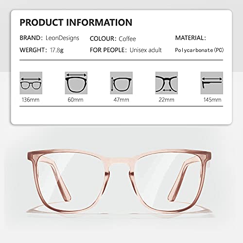 Anti-Fog Safety Glasses for Women | ASIN Z87.1 Safety Glasses for Men | Blue Light Blocking Safety Goggles (Square coffee) - color: Square Coffee