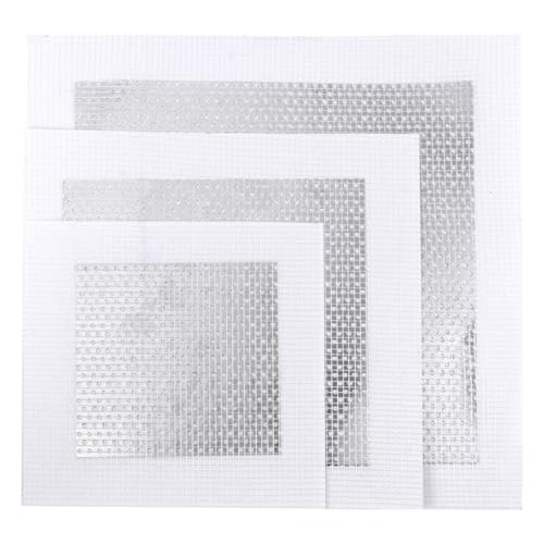 Holibanna 3pcs Wall Repair Patch Self-Adhesive Drywall Hole and Ceiling Repair Mesh Patch Kit for Home Wall Surface Restoration (4", 6", 8")