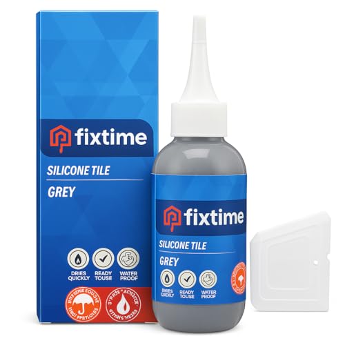 Silicone Tile Repair Kit – Premixed Fast-Drying Gray Caulk, Filler, and Sealer for Cracked Bathroom, Kitchen, and Floor Tiles (225g / 8 oz) - style: GREY