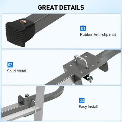 Rengue Ladder Stabilizer, Extension Ladder Standof for Roof Heavy Duty Wall Ladder Adjustable Accessory Safety Stability Easy Use 375 lbs Weight Ratin