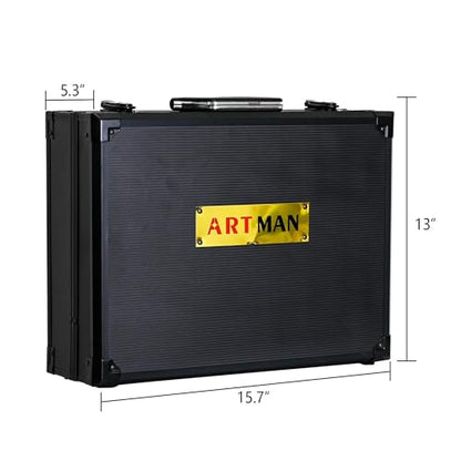 247-Piece Home Garage Tool Set with Sockets, Wrenches, Ratchets, Screwdrivers & Pliers, Portable Aluminum Case for Auto Maintenance, Home Repair & DIY - size: Artman Pro Home 247-Piece Kit