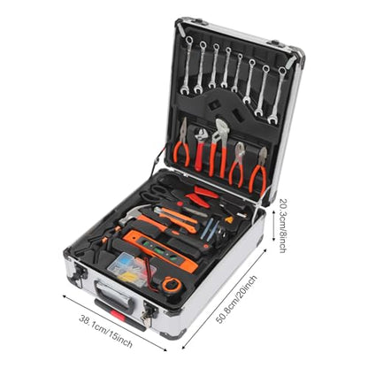 Trolley Case Tool Box Set 187 Pcs Household Hand Tool Kit Mixed Hand Tool Kit Repairing Tool Set for Auto Maintenance Home General Repairing