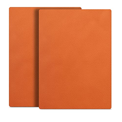 ILOFRI Leather Repair Patch 8x11 inch 2 Pcs, Durable Self Adhesive Vinyl and Leather Repair Kit for Couch, Car Seats, Boat Seat, Furniture, Upholstery, Auto Interior, Sofa, Chair -Orange - color: Orange, size: 8x11 Inch X 2pcs