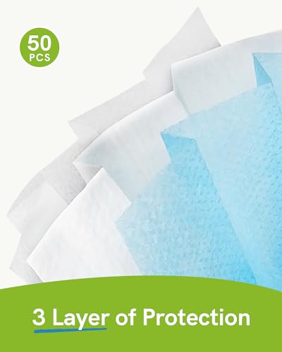 FriCARE Disposable Face Masks, 3-Ply ASTM Level 3 Medical Grade, Breathable & Comfortable for Adult Daily Work/Sun Protection, 50 Pack Blue - color: Blue