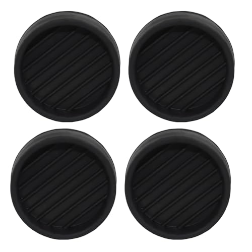BokWin 1.5x1.5 Inch Round Rubber Furniture Pads (4 Pack) - Strong Grip Non Slip Cups, Secure Anti Slide Feet for Bed Couch Table Chair - Floor Protectors Stop Movement, Black - size: 1.5 x 1.5 inch