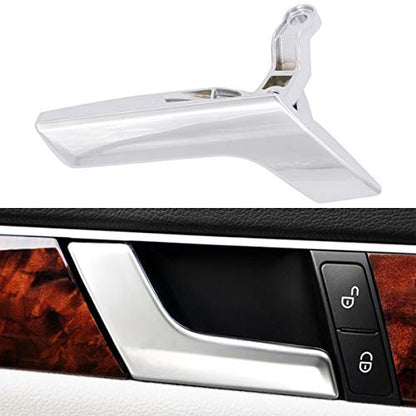 MOTOKU Matte Left Silver Driver Inside Inner Interior Door Handle Repair Kit for Mercedes W204 X 204 GLK250 GLK300 GLK350 W204 C230 C250 C350 C63 AMG (2008-2015)
