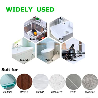 1.5" * 10.5' Kitchen & Bath Tape Caulk Strip Upgraded Acrylic Glue PVC Self Adhesive Waterproof Caulking Tape, Decorative Sealant Trim for Kitchen Sink Toilet Bathtub (Marble) - style: Marble3.2M
