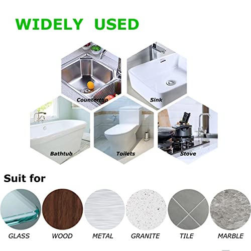 1.5" * 10.5' Kitchen & Bath Tape Caulk Strip, Upgraded Acrylic Glue PVC Self Adhesive Waterproof Caulking Sealing Tape, Decorative Sealant Trim for Kitchen Sink Toilet Bathtub (MarbleGrey) - style: MarbleGrey