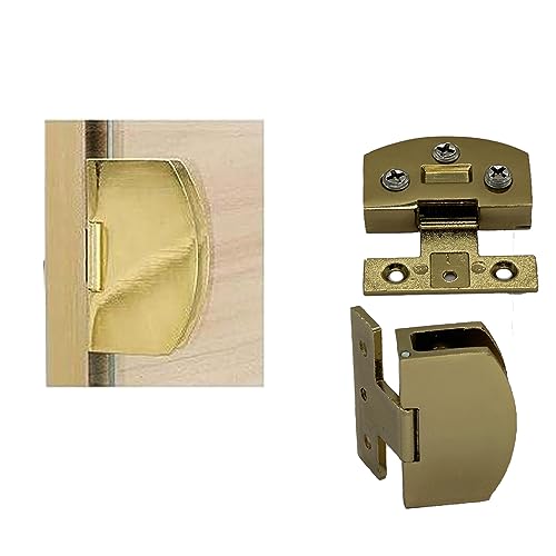 2 Pieces Gold Glass Door Hinges, 90 Degree Shower Door Hinges for 5-7mm Glass Door Bathroom Clamps - color: 2 Pieces