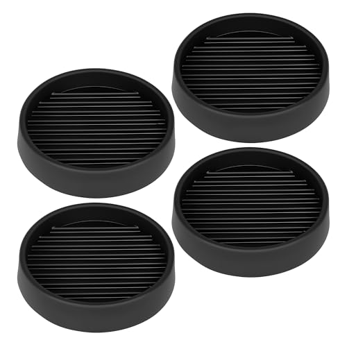 Non Slip Furniture Pads, 2.5” Round Rubber Caster Cups, 4 Pcs Furniture Coasters, Anti-Slip Gripper, Anti Slide Furnitures Feet Floor Protectors for Bed Couch Stoppers - Black - color: Black, size: 2.5” 4pcs
