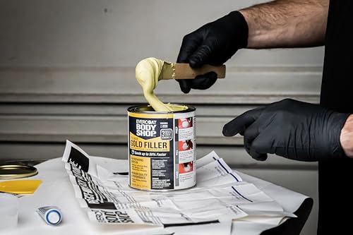 Evercoat Body Shop 105005 Pro-Grade Gold Filler Sands up to 50% Faster, Multipurpose for Dents in Aluminum, Fiberglass & More, Easy Mix Hardener Included 13 Fl Oz. - size: 13 Fl Oz., style: Gold Filler