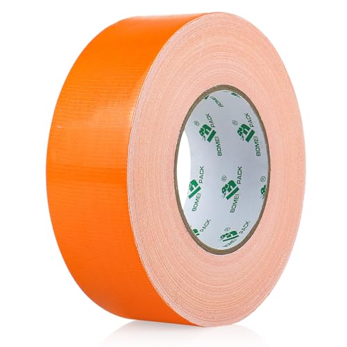 BOMEI PACK Orange Duct Tape, Heavy Duty Strong Waterproof Industrial Color Duct Tape 9.0mil x 1.88inch x 60yds for Packing and Repairing - color: Orange, size: 1Roll (1.88inch x 60yds)