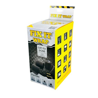 Fix It Wrap Repair Wrap | Strong Fiber Weld Fix | Fiberglass Repair Tape -2 Pack (4 INCH) - size: 2 inches x 50 inches and 4 inches x 50 inches