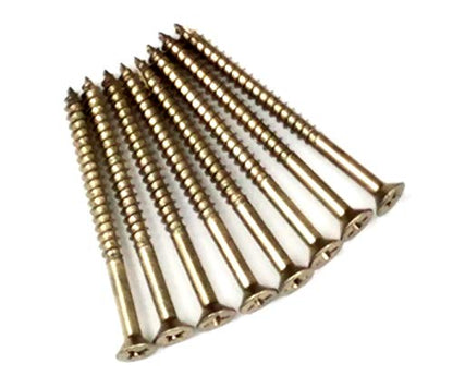 Hinge Outlet Wood Screws, Heavy-Duty Screws for Doors, Cabinets, Furniture & DIY Projects (Polished Brass, 9 X 2 1/4, 24 Pack) - color: Bright Polished Brass