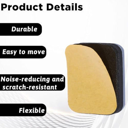 16Pcs Furniture Movers Sliders, 0.8" x 0.8" Self-Adhesive Sliders Pads, Premium Furniture Mover Slider Heavy Duty Adhesive Slider for Carpet Square - size: 0.8" x 0.8"