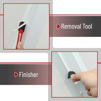 Bates- Caulking Gun Tool, 10:1 Thrust Ratio, Black & Red, 360° Rotating Plastic Barrel, Caulk Gun with Spout Cutter, Seal Puncture Tool, Built-in Scraper and Finishing Tool