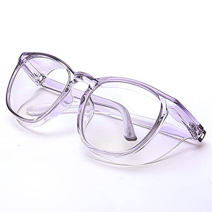 MORK&SUKY Safety Glasses, Stylish Goggles With No Fog Lense, Alternatives To Regular Protective Eyewear For Lab and Nursing. - color: Purple
