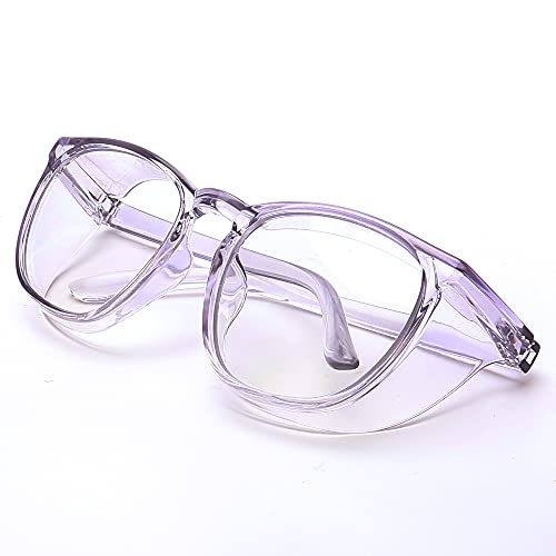 MORK&SUKY Safety Glasses, Stylish Goggles With No Fog Lense, Alternatives To Regular Protective Eyewear For Lab and Nursing. - color: Purple