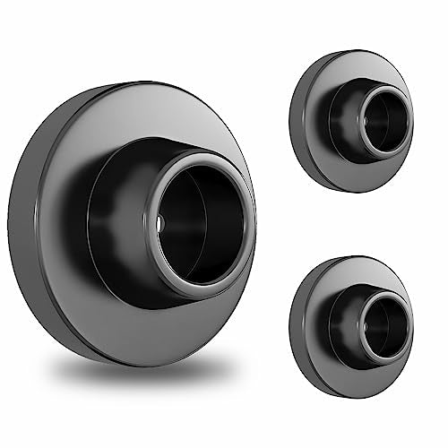 Door Stops for Wall Protector, Door Knob Wall Shield, Black Door Bumper for Slamming, Door Handle Stopper, Wall Hole Cover 3PCS - size: 3 PCS