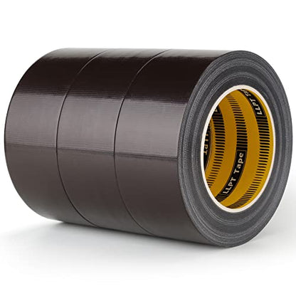 LLPT Duct Tape Industrial Grade 3 Pack 2” x 35 Yards Each Roll Easy to Tear Muti-Use Bulk Fabric Tape for School Home Office and Industrial Use Color Dark Brown (DT350DB) - color: Brown