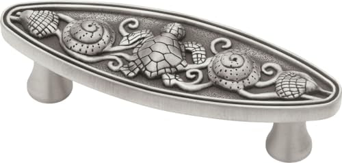 Franklin Brass 5 Pack Brushed Pewter Cabinet Handles 3 inch (76mm) Kitchen Cabinet Handles and Drawer Pulls for Cupboards and Dressers | Seaside Cottage - color: Brushed Pewter, size: 3" (76mm)