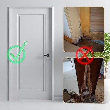 Door Jamb Frame Kit with Weatherstrip, Pine Wood, Primed, Pre-Installed Hinges, Handle Included, 81.65 in x 4.57in x 1.18 in (Right Handed) - color: Sliver Hardware-Right Handed