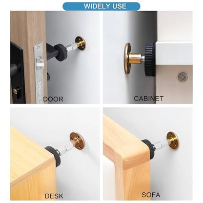 4PCs Adjustable Furniture Stabilizer Headboard Stoppers for Wall – Bed Frame Anti Shake, Desk Stabilizer, Noise Stopper for Sofa Cabinet Door (1-4.1in)