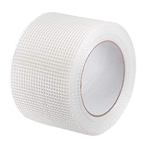 uxcell Drywall Joint Tape Self-Adhesive Fiberglass 3-inch x 98-feet Repair Patch Wall Hole Crack Mesh Size 2.8mm - size: 3" X 98'