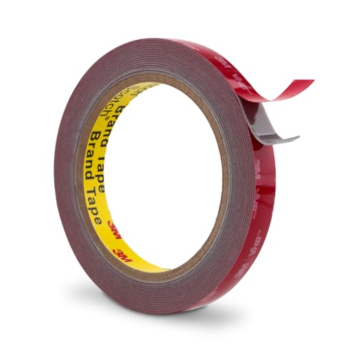 3M Double Sided Tape 0.5" x 15.4Ft Heavy Duty Mounting Tape 5608 Foam Tape Waterproof for Indoor Outdoor Home Office Car Decor - color: Grey, size: 0.5" x 15.4Ft