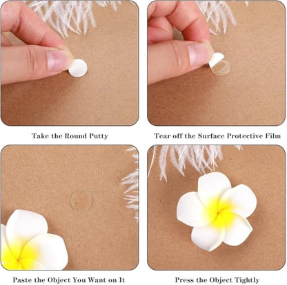 JANYUN Double Sided Sticky Dots Stickers Removable Round Putty Clear Sticky Tack No Trace Sticky Putty Waterproof Small Stickers for Festival Decoration (10mm, Clear, 280) - size: 10mm Round 280pcs
