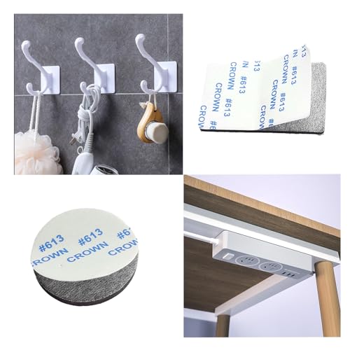 Double Sided Tape, Strong Mounting Tape,Black Self-Adhesive Strong Foam-Pads Include Round(40Pcs) and Rectangular(25Pcs) for Walls Picture, Cars,Office,School and Home.