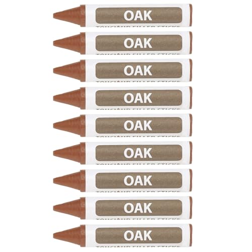 PATIKIL Furniture Markers Touch Up, 9Pcs Wax Wood Filler Sticks Furniture Repair Crayons for Scratches Wood Floor Holes Tables, Oak Wood - color: Oak Wood