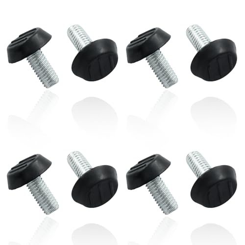 8 Pcs Furniture Levelers M8 x 20mm Table Leg Levelers, Levelling Foot Screw on Furniture Adjuster Mini Adjustable Feet for Furniture Legs Patio Furniture Feet - Black - size: M8 x 20mm