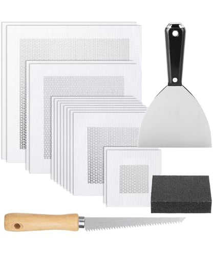 Bates- Drywall Repair Kit, 17 pcs, Dry Wall Patch Kits, Wall Repair Patch Kit, Wall Patch Repair Kit, Drywall Hole Patch, Drywall Patch Kit for Holes Drywall, Wall Hole Repair Kit, Drywall Patch Hole - size: 17 pcs