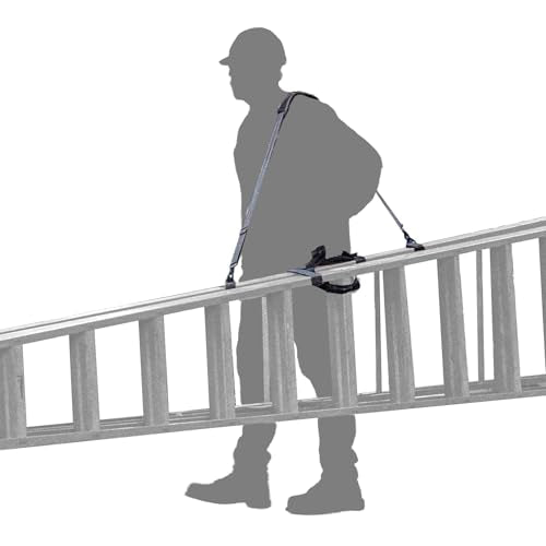 Ergodyne 5300 A-Frame Ladder Shoulder Lifting Strap & Carrying Handle, Transport Ladders with Ease - style: Shoulder Strap + Carry Handle