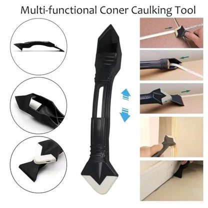 2 Pack 3-IN-1 Caulk Tool for Removal and Application, for Bathroom, Kitchen, Flooring, Windows, Sinks and Frames Seal