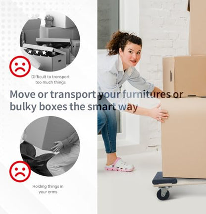 MaxWorks 50857 1320 lbs. Capacity 18 in. x 30 in. Hardwood Furniture Moving Dolly KD Version, Two Pack - color: Natural, size: 18 in x 30 in