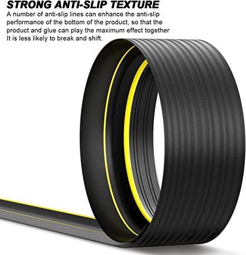 Jin&Bao Universal Garage Door Threshold Seal Strip 16FT Kit, Bottom Waterproof Rubber Weather Stripping Replacement（Gray, 1 Adhesive） - color: Gray, size: 16 Feet