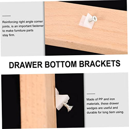 100Pcs Bottom Wedges for Furniture Reinforcement Angle Corner Braces Durable Dresser Drawer Repair Kit Easy Installation for Cabinet Shelves