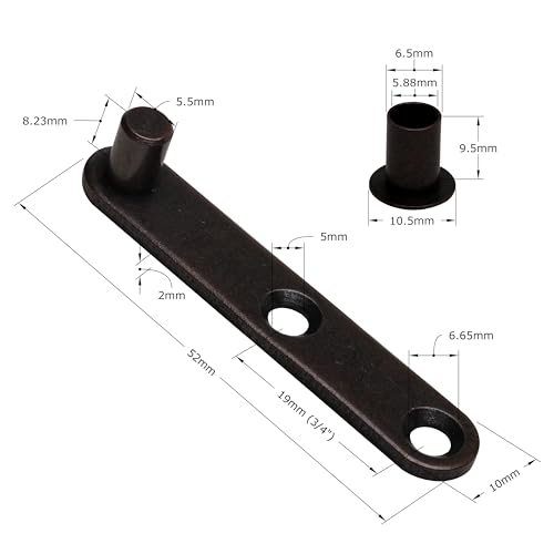 5 Pack Rok Hardware Center Pivoting Hinge, Hidden Door Kit, Pivot Hinges for Cabinet Doors, Statuary Bronze Finish - SH1602L