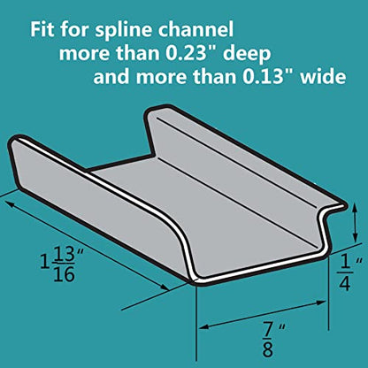 Durable Window Screen Spline Channel Pull Lift Tabs, Aluminum Anti-UV Don’t Broken Like Plastic Pull Tabs in Sunlight, Sliver, C Shape, 20 PCS