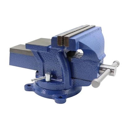 Nakkaa 10" Heavy Duty Bench Vise Cast Iron Vise with 360° Flexible Swivel Locking Base Home Work 10 Inch Swivel Bench Vice with Anvil - size: 10 Inch Bench Vise